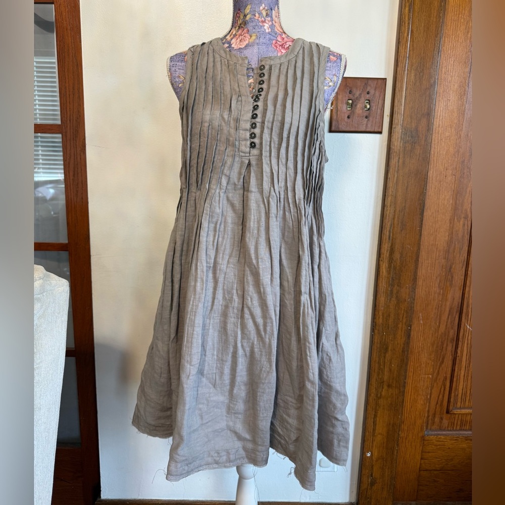 Anthropologie Gray Sleeveless Dress